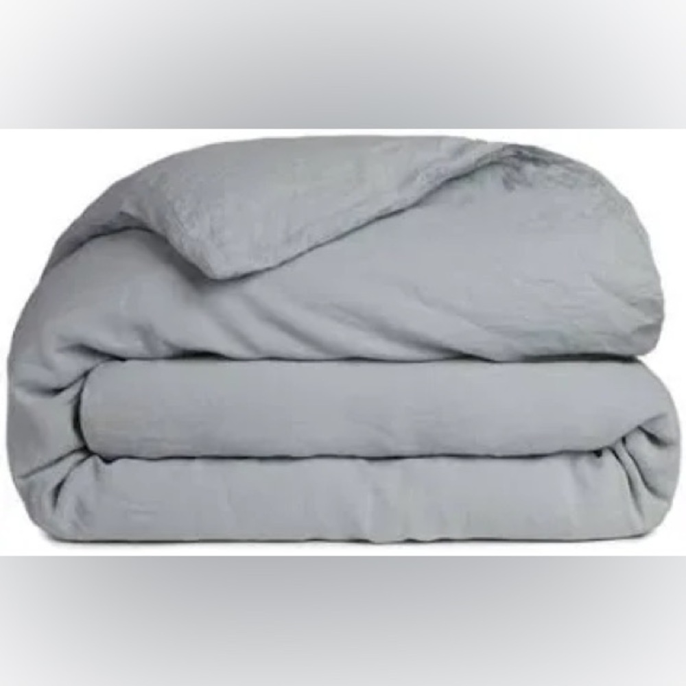 Parachute twin linen duvet + pillow cases - slate blue